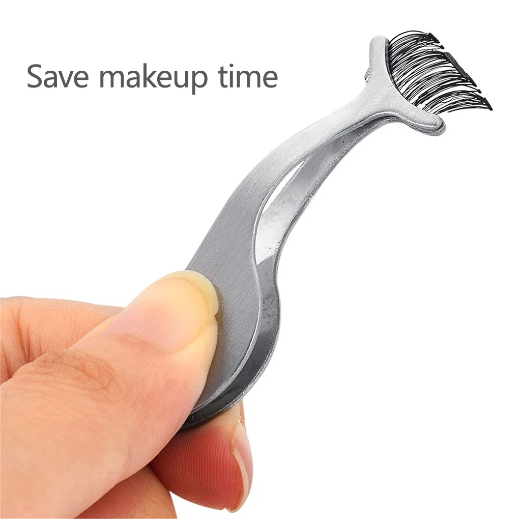 

6 Pieces Lash Applicator T-type Rust-proof Rust Proof Multi Purpose Fishtail Shape Eyelash Tweezers Remover Clip