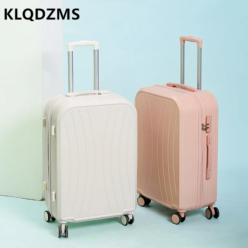 KLQDZMS Small Suitcase 26 Inch Large Capacity Wheeled Trolley Case Male Hard Shell High Quality Luggage Suit Student 20 Inch