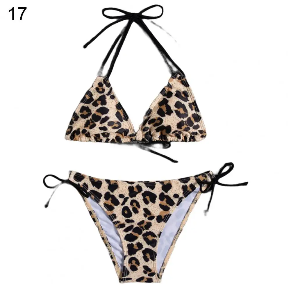 

Sexy 1 Set Stylish Beautiful Floral Print Bikini Set Bather Summer Swimsuit Backless for Holiday