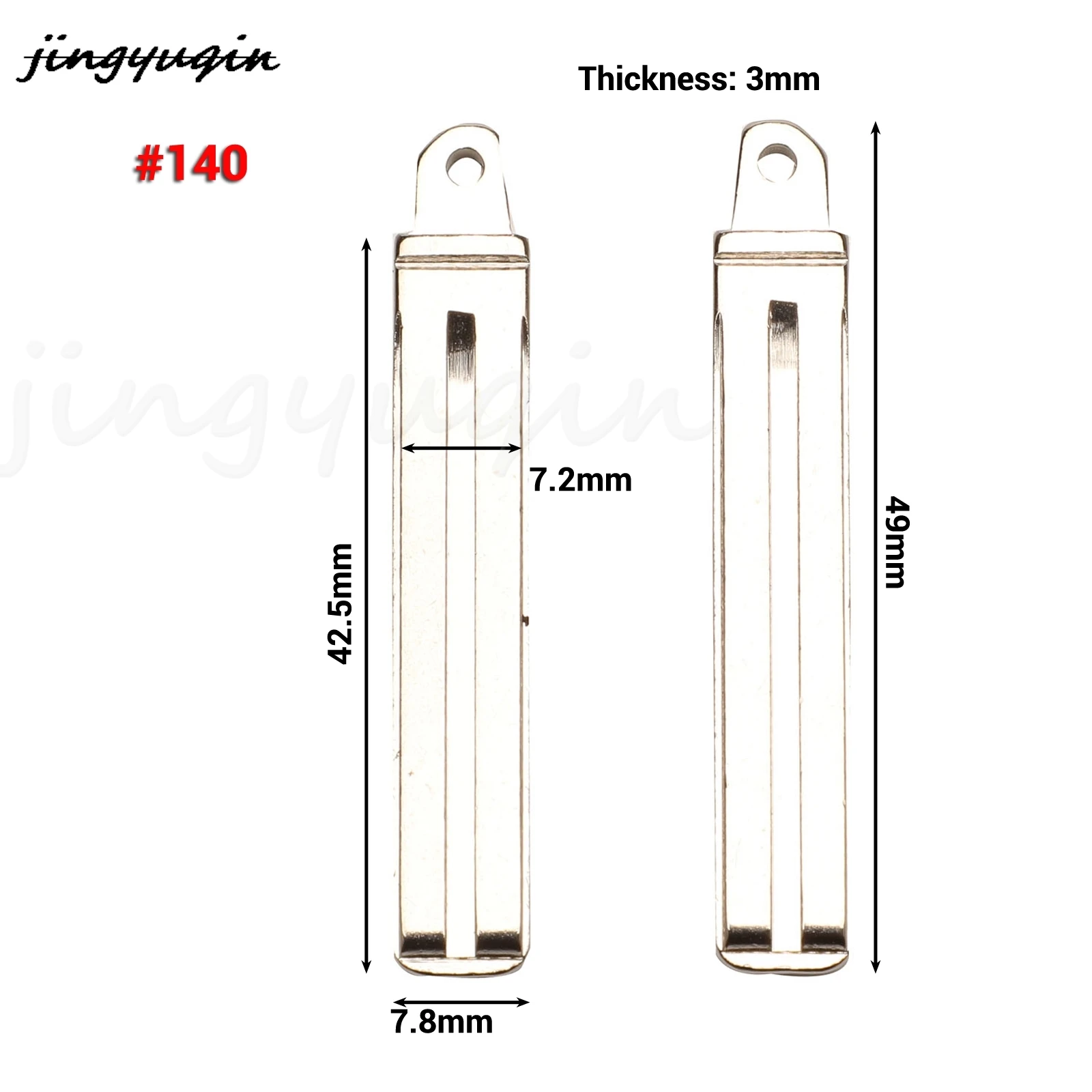 

jingyuqin # 110 # 112 # 129 # 130 # 140 аварийная вставка дистанционного ключа с необрезанным лезвием для Hyundai Elantra I30 IX35 Kia Spotage K2 K3