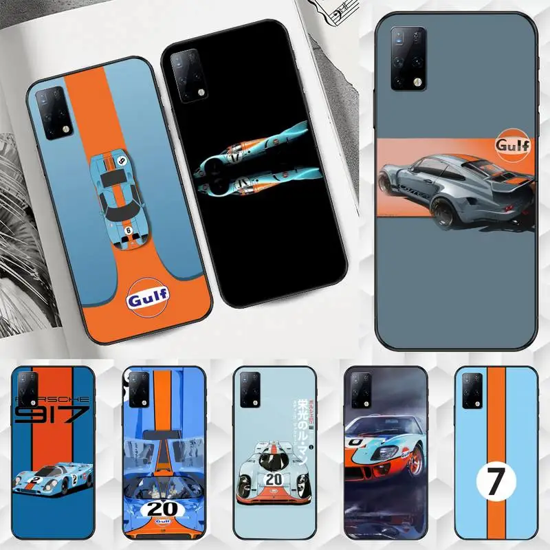 

Gulf Racing car Phone Case For Huawei Y7 Y9 Y6 Y5 Y8 Y9 Y7P Y6P enjoy8 Y8P enjoy10S plus lite pro soft Cover Fundas