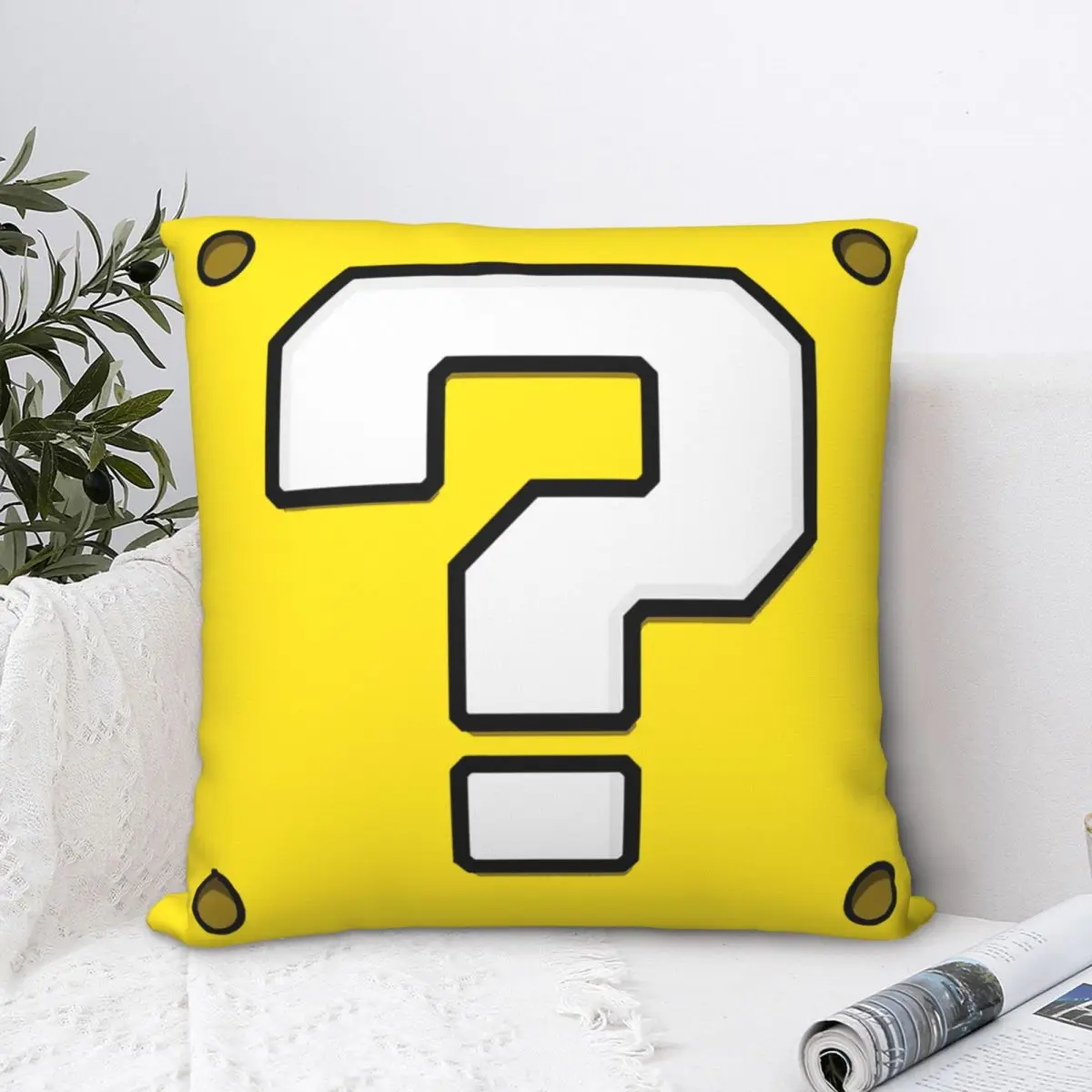 Подушка для стула с рисунком вопрос-блок