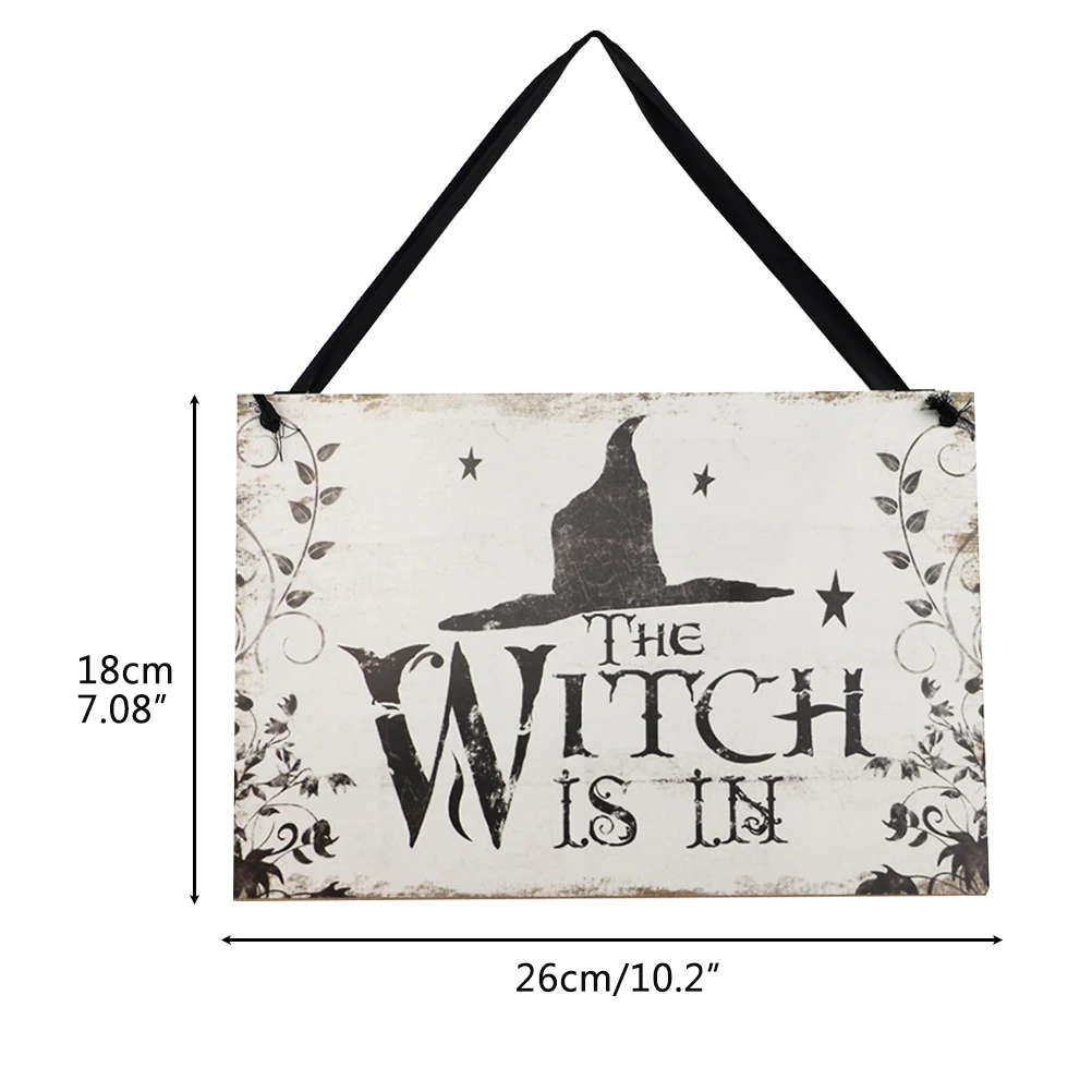 

Ведьма на Хэллоуин, деревянный знак, винтажная деревянная ведьма, раньше для Хэллоуина, украшения для вечеринки, дом с привидениями, входная...