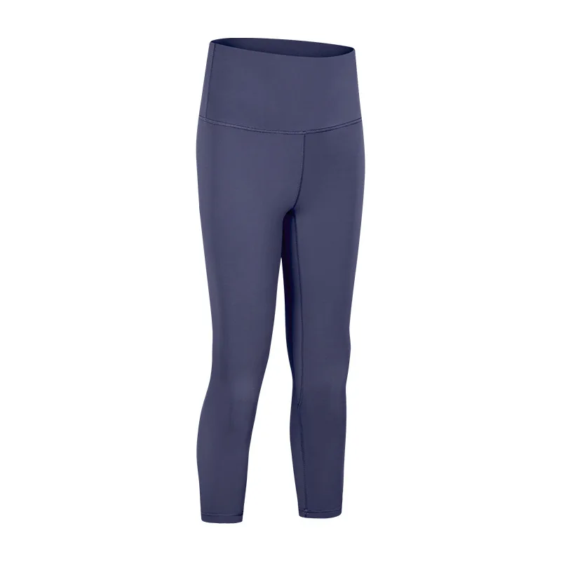 Women Hip-lifting Fitness Quick-drying Stretch Run Cropped Leggings Double-sided Sanding Sport Leggings 2021 Spring Summer Wear