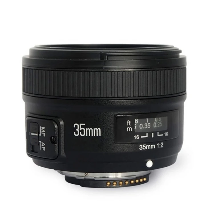 

Широкоугольный объектив Yongnuo 35 мм F2 для камеры Canon, для Nikon, режим AF MF, поддержка полнокадровой камеры APS-C