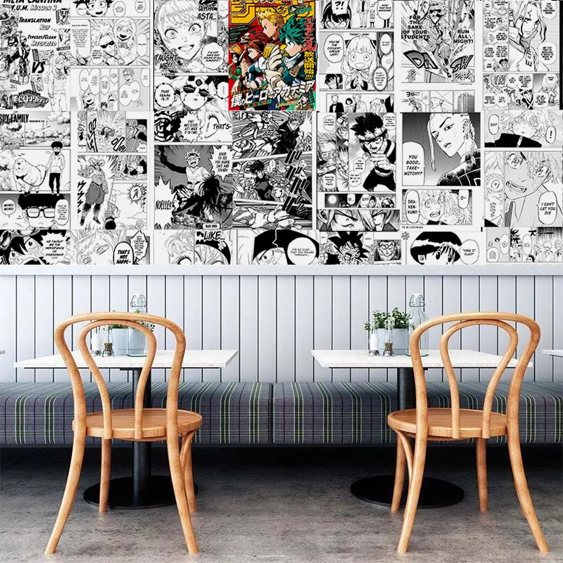 

Popular English anime 21x30cm 20/30/40pcs manga wall stickers anime wallpaper print anime stickers Teen room decoration