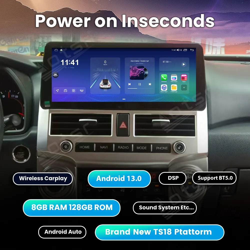 Автомобильный радиоприемник CarPlay для Toyota 4Runner 2009-2015 автомобильный видеоплеер