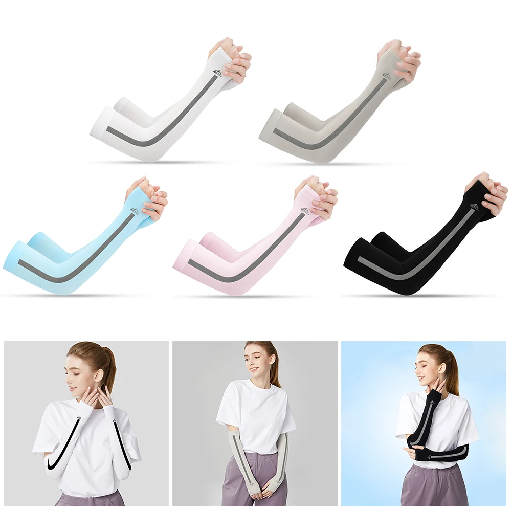 

1Pair Outdoor Sports Arm Sleeves UV Sun Protection Breathable Arm Warmers Cover Basketball Elbow Pad Fitness Sports Cycling Arm