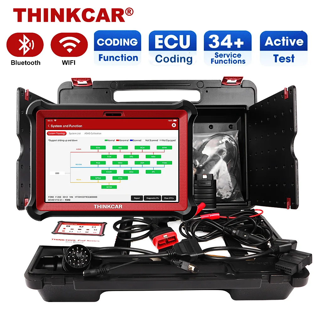 

THINKTOOL PAD 10 Bidirectional Scanner OBD2 Diagnostic Scan Tool Key Coding TPMS