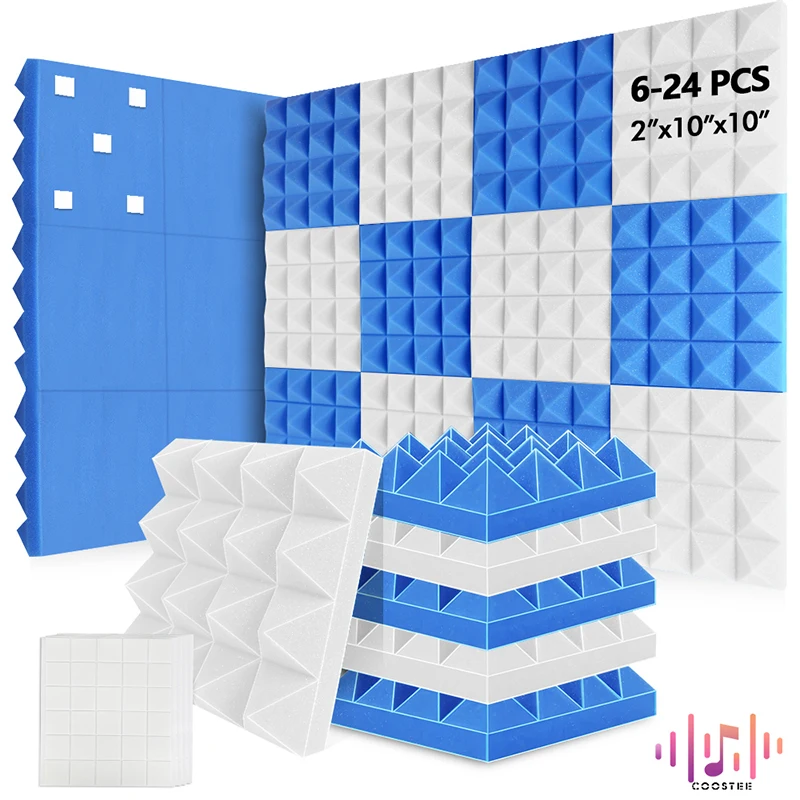 6/12/24 шт. звукоизоляционная губка самоклеящийся акустический изоляционный