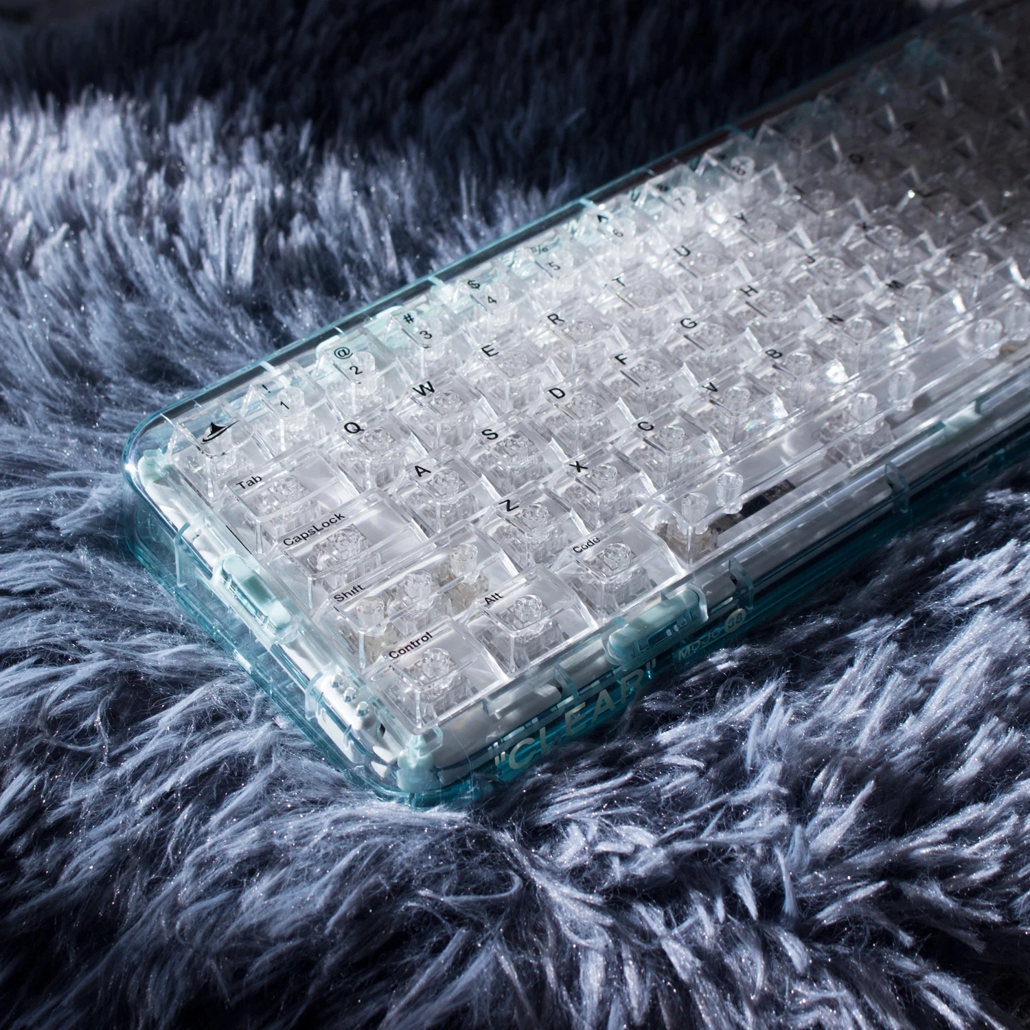 

KeysLand Clear Keycap Black Transparent Cherry Profile PC Material No Reinforcement Injection Point With Character 127 140 keys