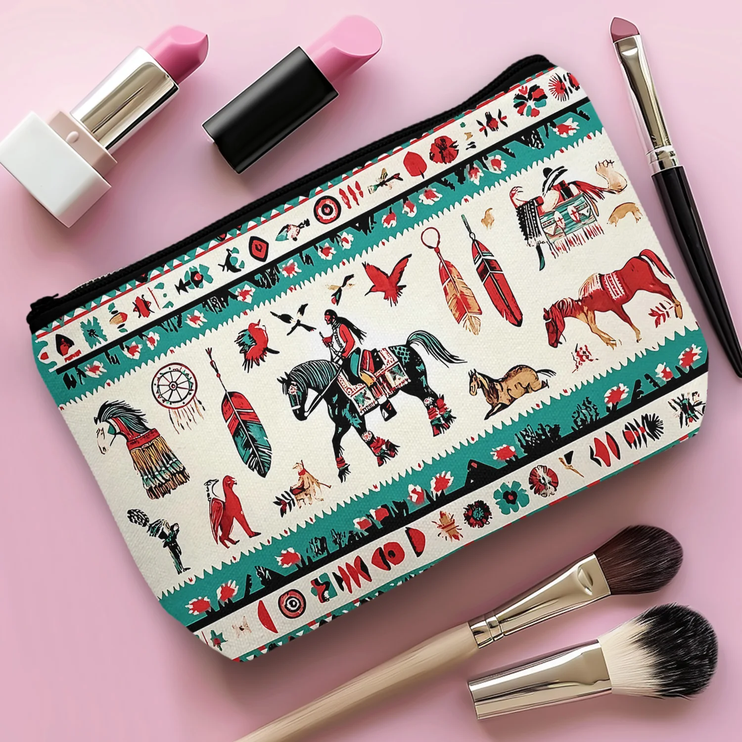1 шт. ацтекская этническая юго-западная милая косметичка портативная для женщин