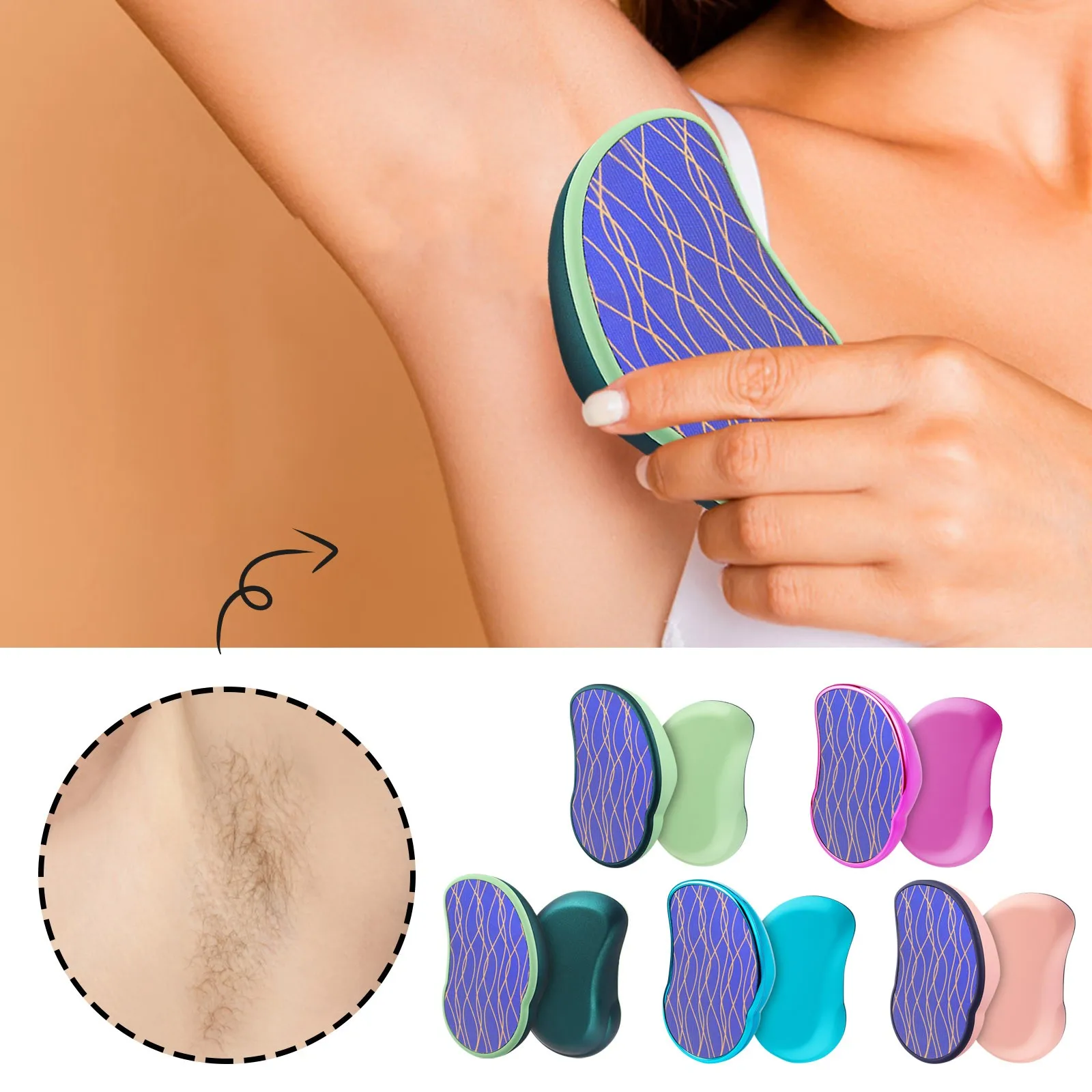 

Nano Crystal Epilator Hair Remover Physical Painless Safe Crystal Hair Eraser Magic Glass Reusable Body depilador de cristal