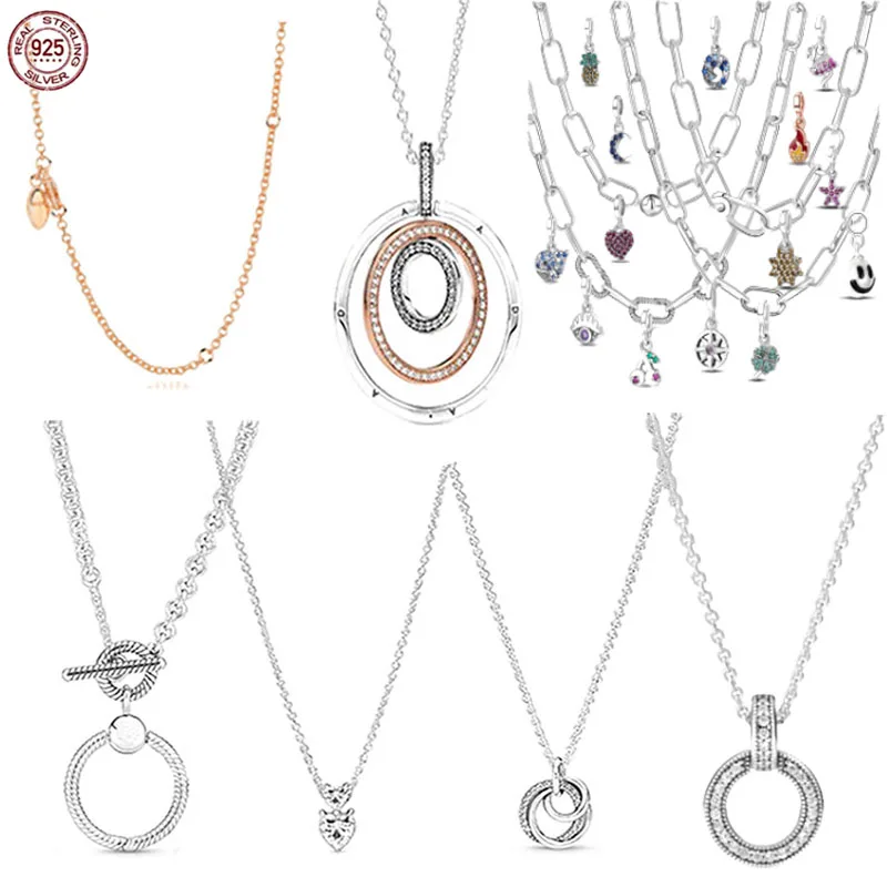 

2022 популярное Стильное женское серебряное простое темпераментное круглое ожерелье с ключицей для подруги жены ювелирные изделия в подарок