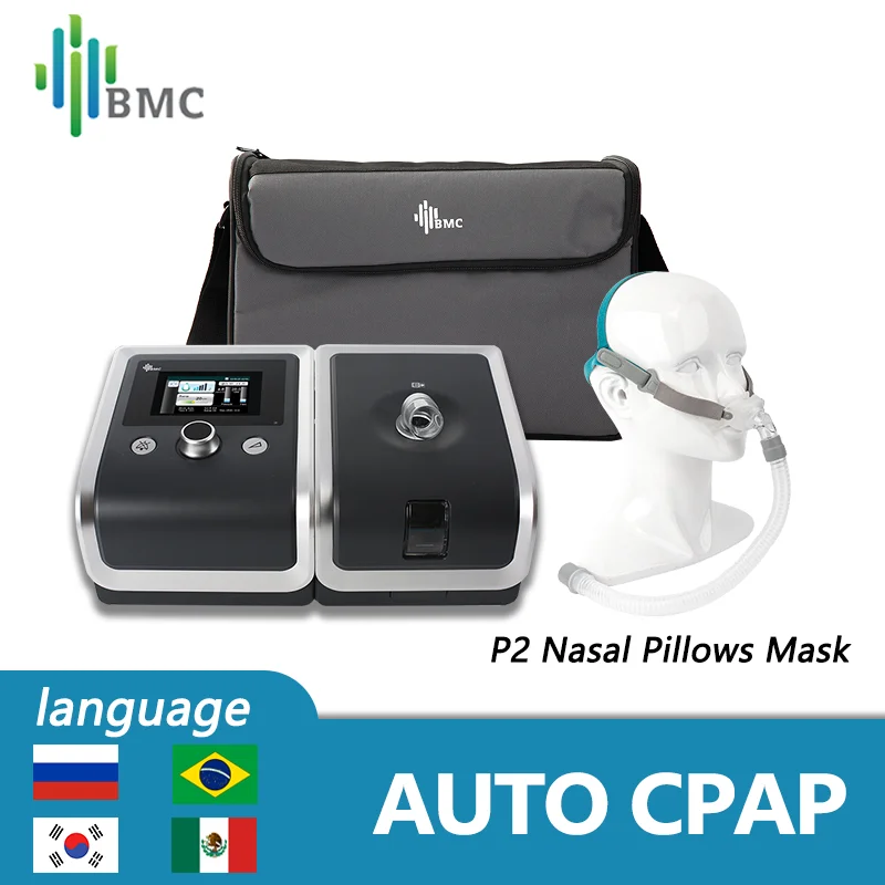 

BMC E-20A Auto CPAP Machine APAP Sleep Apnea Device Anti Snoring Machine Automatic Breathing Machine with a Nasal Pillows Mask
