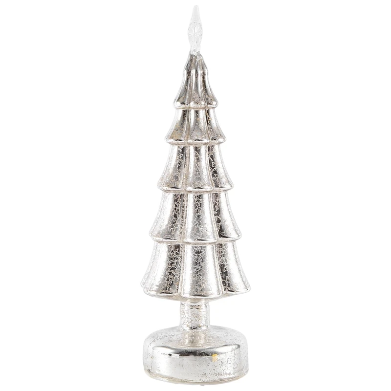 

Стеклянная Рождественская елка, светящаяся декорация для дома, рождественские романтические украшения для праздника, 1 шт.