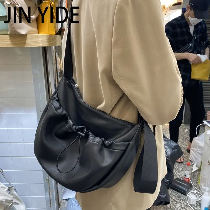

Повседневные женские сумки-Хобо через плечо, вместительные дизайнерские сумки-тоуты на широком ремешке, роскошные мессенджеры из мягкой искусственной кожи