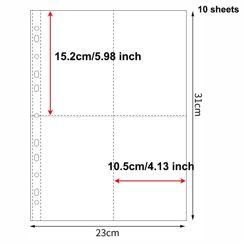Прозрачный альбом для фотокарт 10 листов