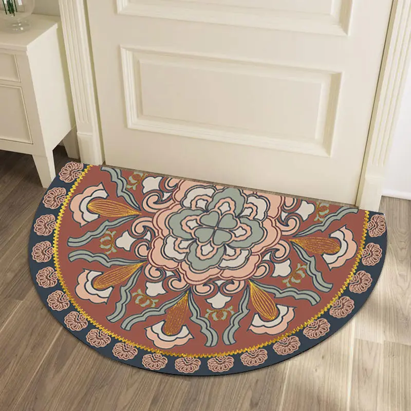 

Simple Nordic Style Semi-circular Bath Mat Non-slip Bedroom Carpet High Quality Absorbent Mat Home Decoration Entrance Door Mats