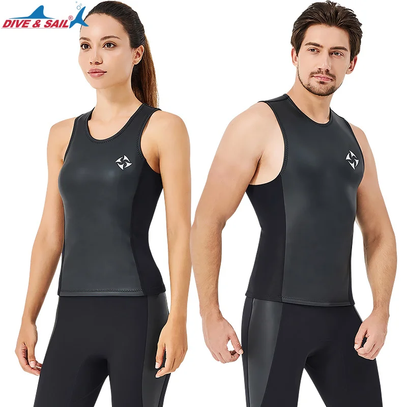 

Wetsuit Top Thermal Sleeveless Neoprene Vest 2/3mm for Men Women Diving Swim Surfing Swimming Sailing Slimming Sauna Smooth Skin