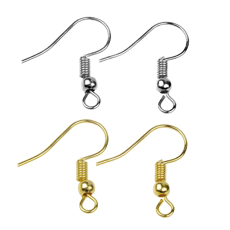 50pcs 316 Stainless Steel Plated Gold Earring Hook Ear Wire DIY Jewelry Making Findings Earring Accessories Hand Made Materials