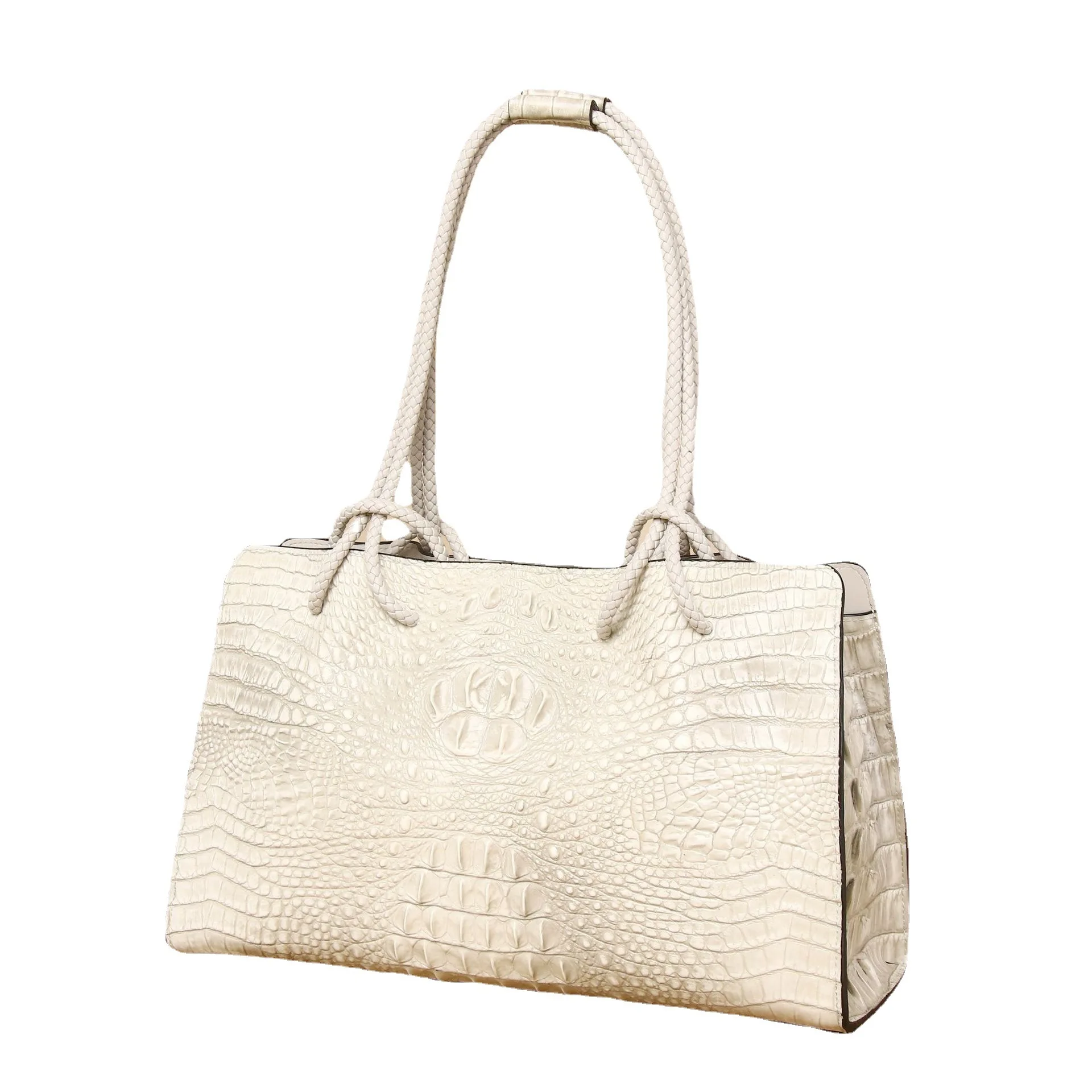 Сумка с крокодиловым узором большая вместительная женская сумка-тоут модная и