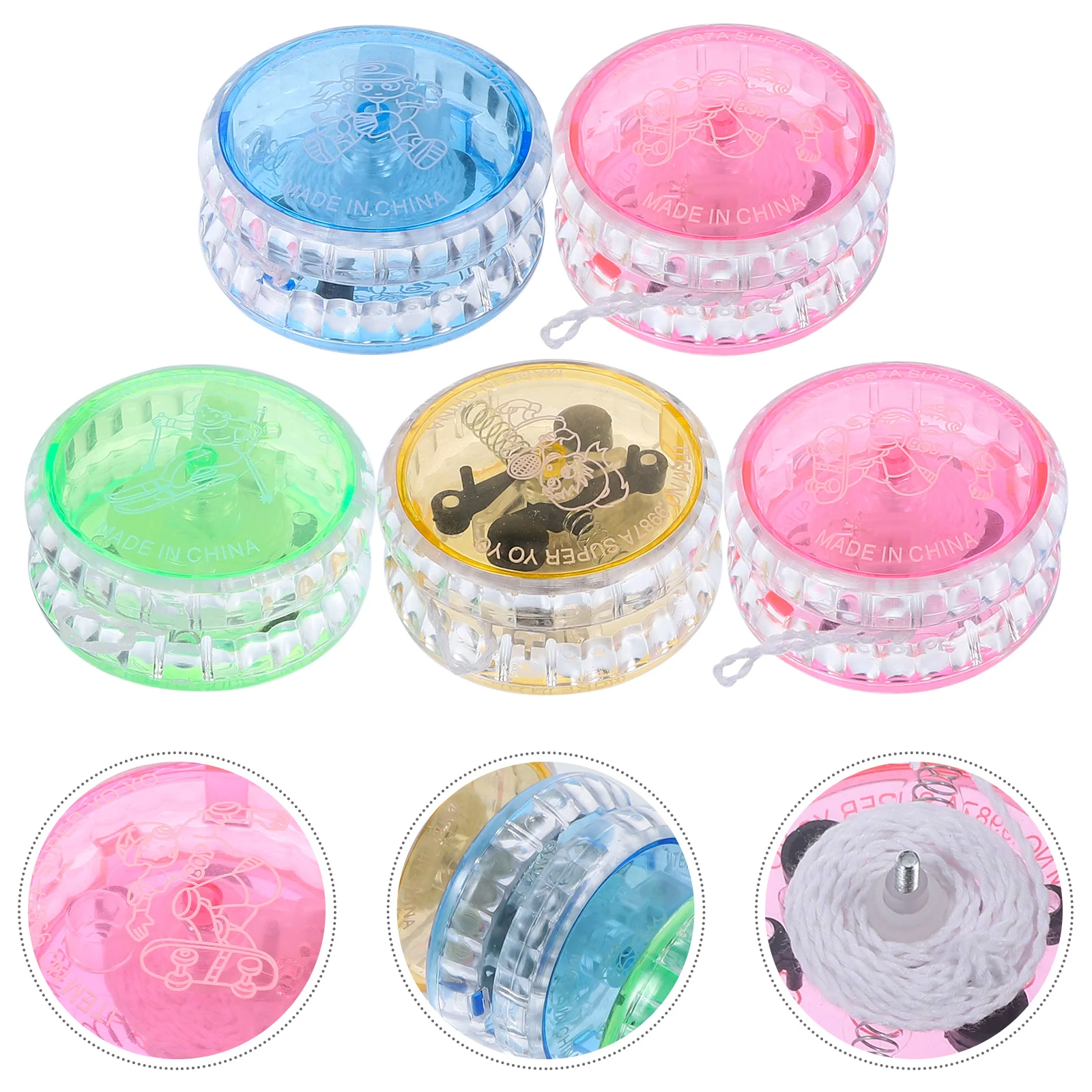 

5 Pcs Luminous Yo-yo LED Ball Outdoor Play Toys Kids Glowing Plastic Yoyo Child Mini