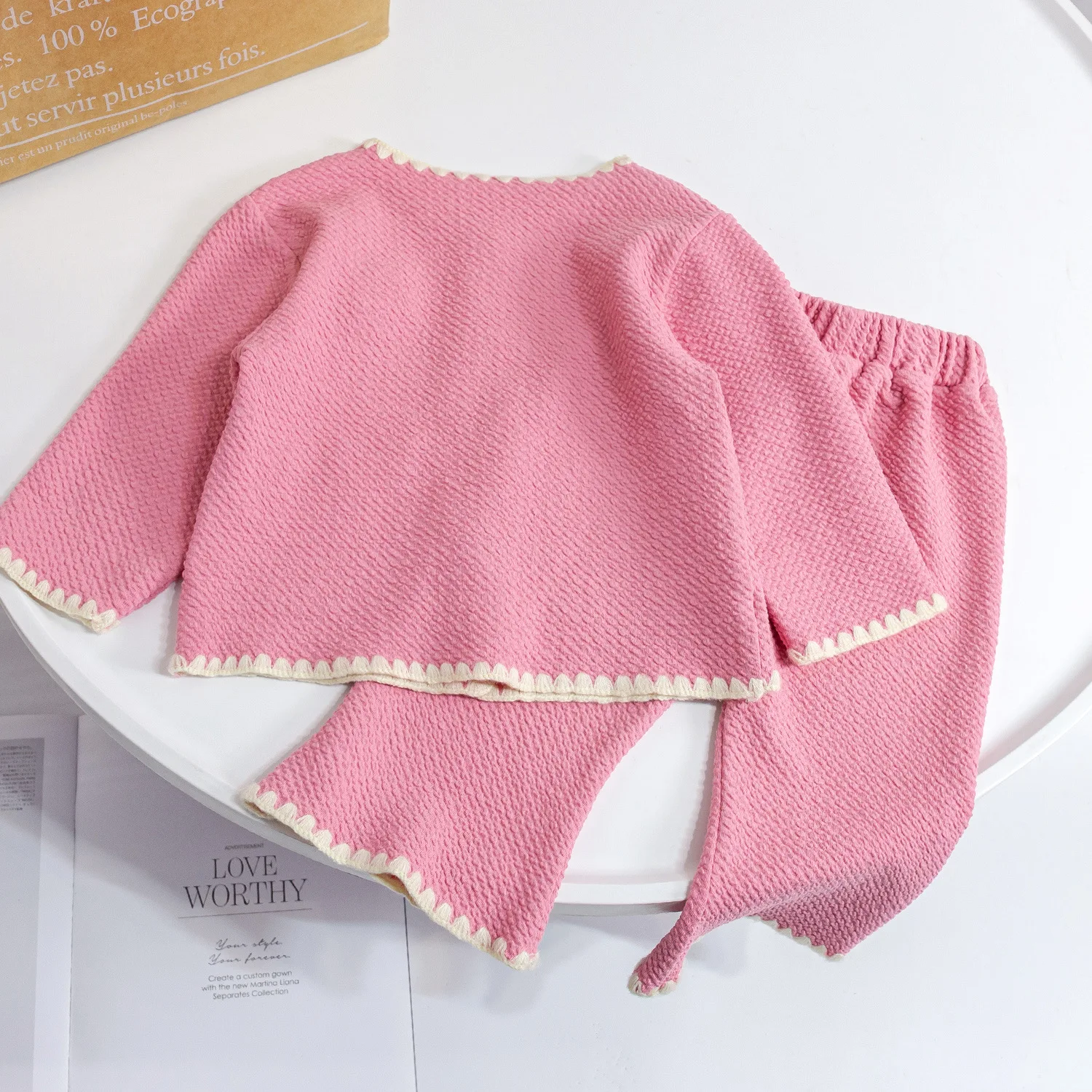 Детские комплекты весеннее пальто для девочек корейский модный детский костюм