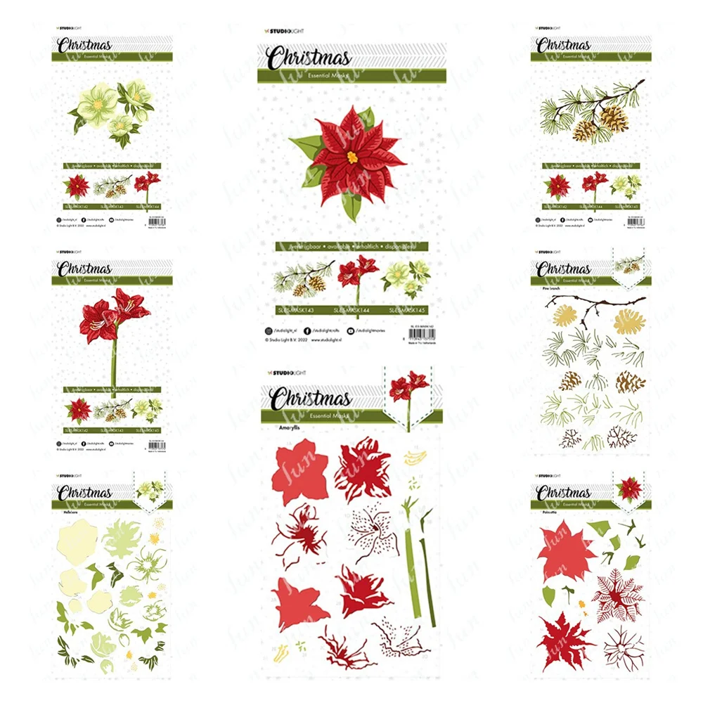 

Flowers Poinsettia Amaryllis Helleborus Metal Cutting Dies Layering Stencils DIY Scrapbooking Paper Drawing Decoration New 2022