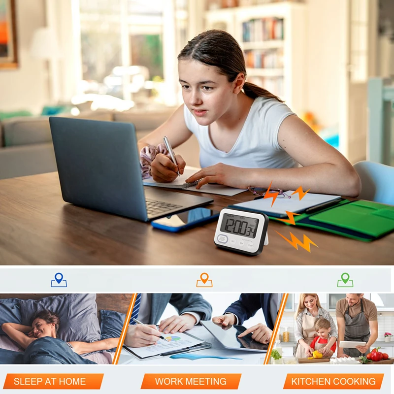 Цифровой кухонный таймер обратного отсчета: счетчик для учителей большой