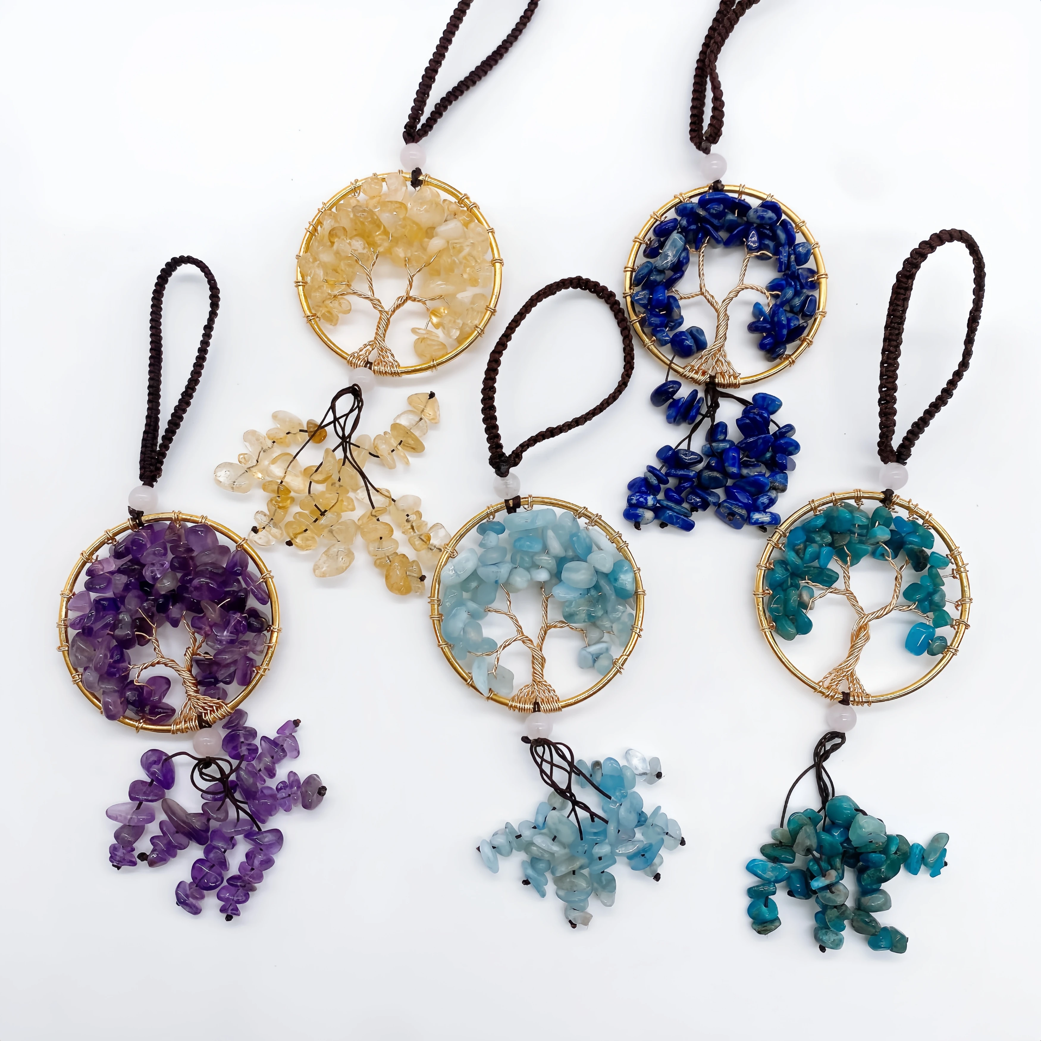 Подвеска Ловец снов из натурального аметиста