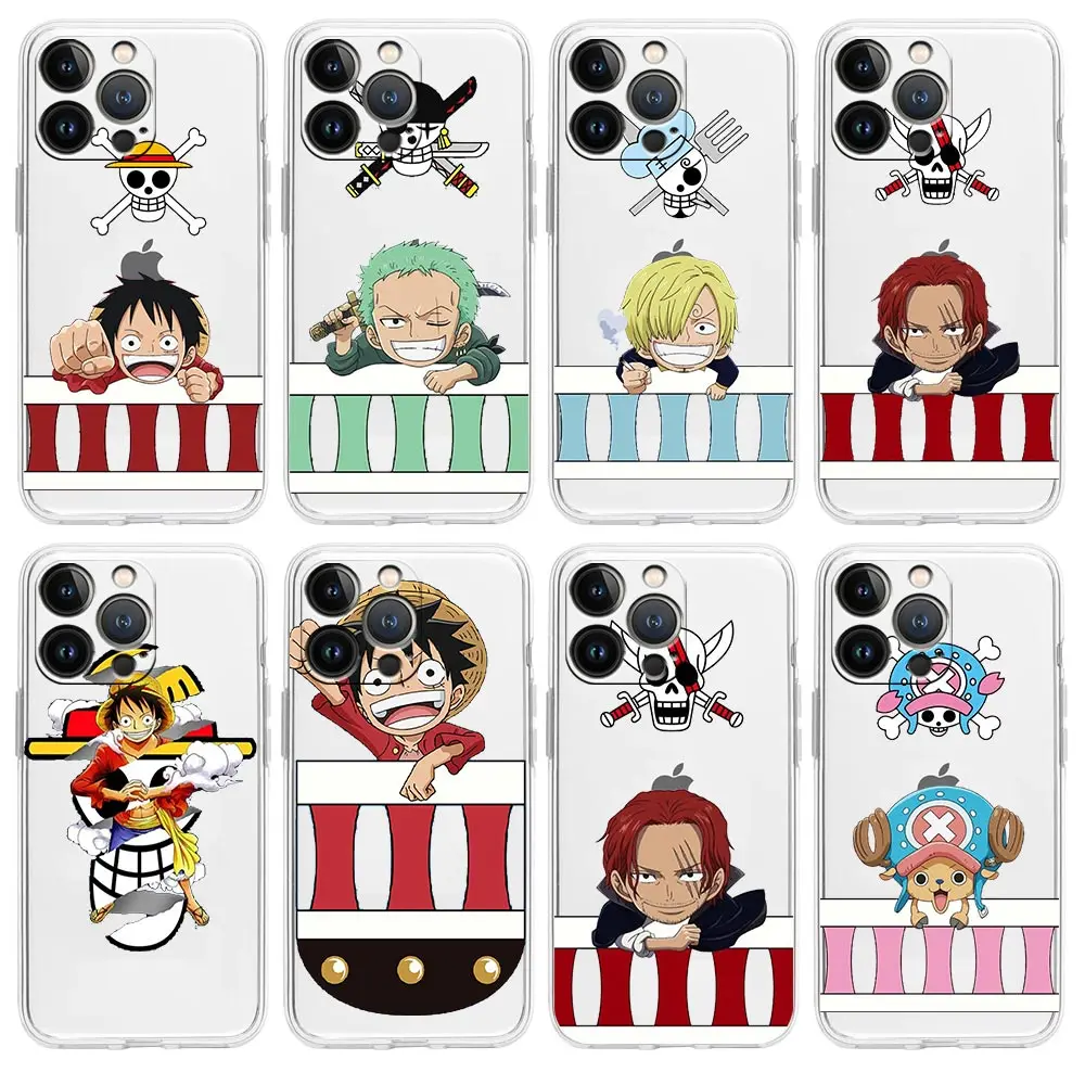 

One Piece Luffy Roronoa Zoro Phone Case For iPhone 11 12 13 Pro MAX 13 Mini 7 8 Plus X XS XR Max SE 2020 Silicone Clear Cover