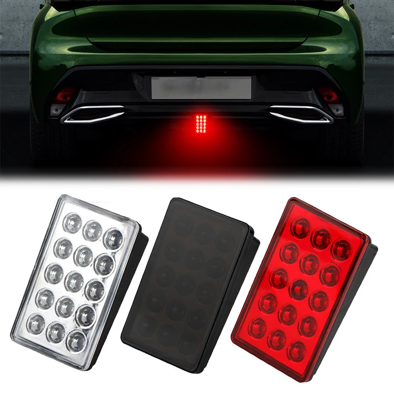 F1 Style Led Brake Pilot Lights For Car Motorcycle 15Led Rear Tail Lights Auto Warning Reverse Stop Safety Lamps DRL 12V