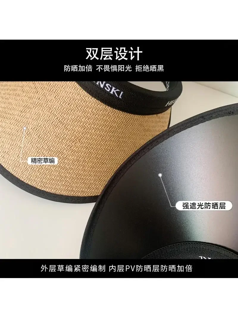 2024 новая летняя пустая цилиндр с защитой от ультрафиолета солнцезащитная шляпа