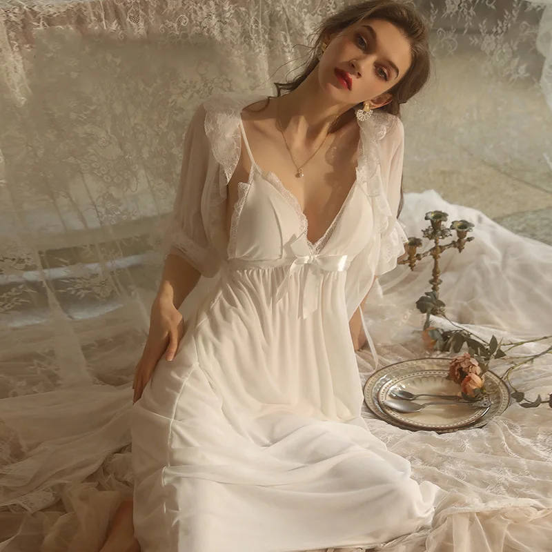 

Халат женская ночная рубашка с коротким рукавом и черным поясом