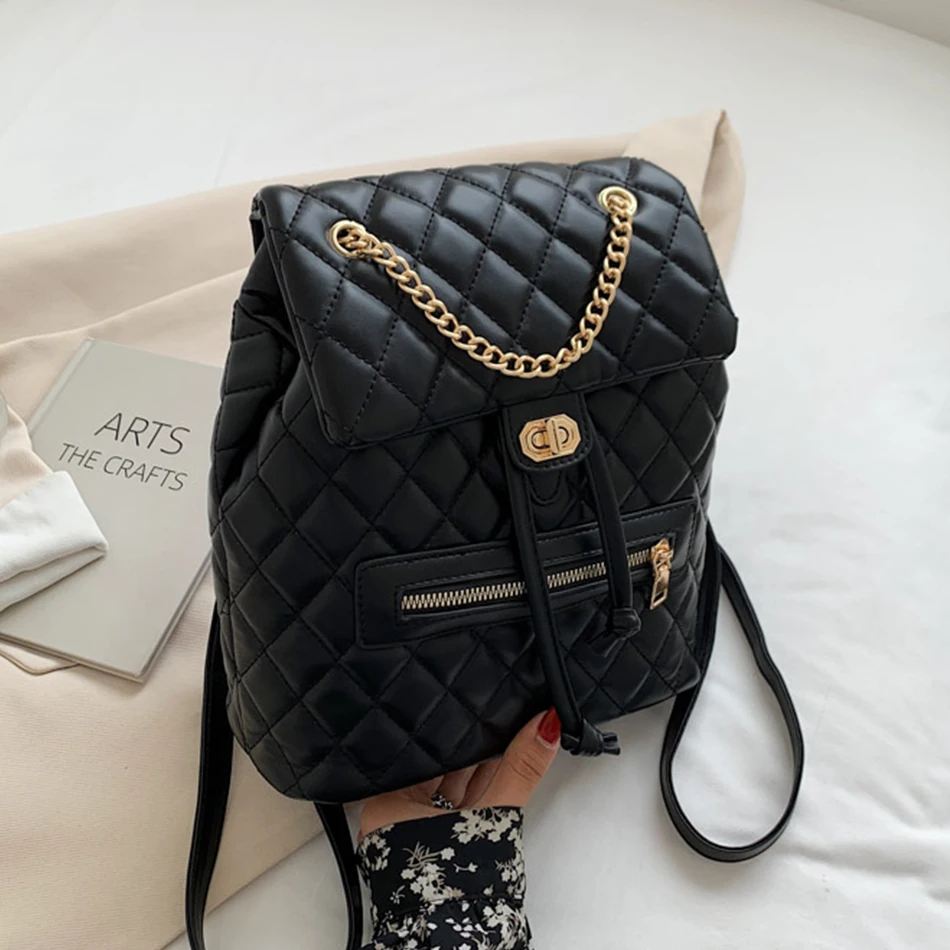 

Quality Small PU Leather Solid Color Backpack Bags for Women 2022 Hit School Bags for Teenagers Girls Luxury Rucksack Sac A Dos