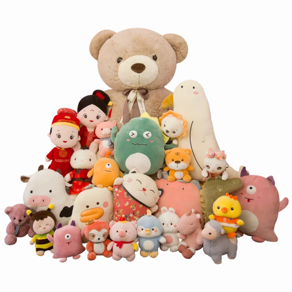 

40 стилей кавайные плюшевые игрушки, милые куклы, животные, мягкая свинья, кролик, динозавр, захватывающая кукла, милые плюшевые рождественск...