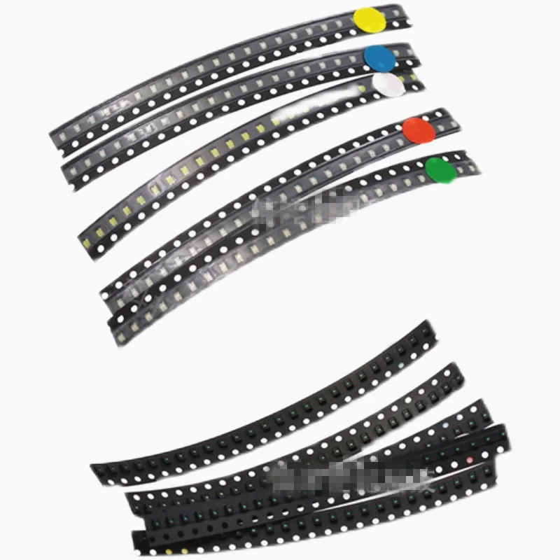 SMD LED Diode Sample Book 20Values 50pcs1206 0805 0402 0603 White/Green/Blue/Red/Yellow High-brightness Light-emitting Lamp Bead