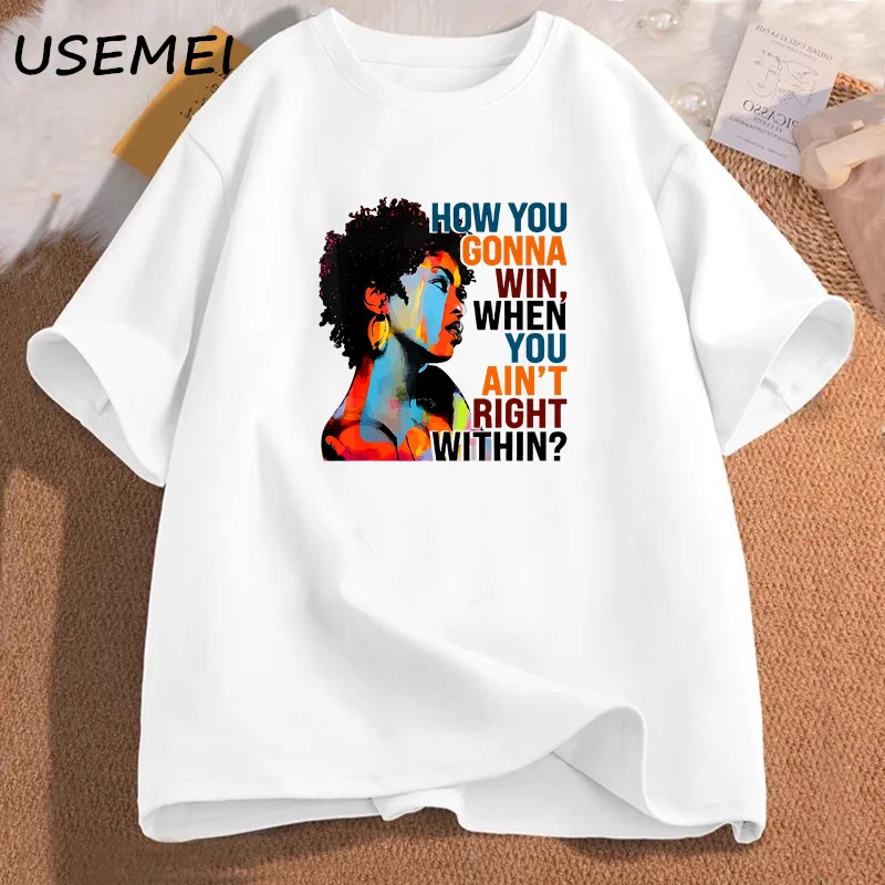 Футболка с рисунком Лаурин Хилл как вы выиграете когда не в движении
