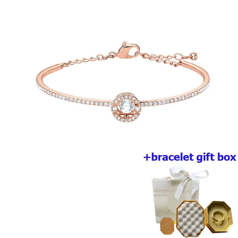 

High quality Sparkling Dance Rose Gold Women's Bracelet, enhancing temperament, beautiful and moving, free shipping