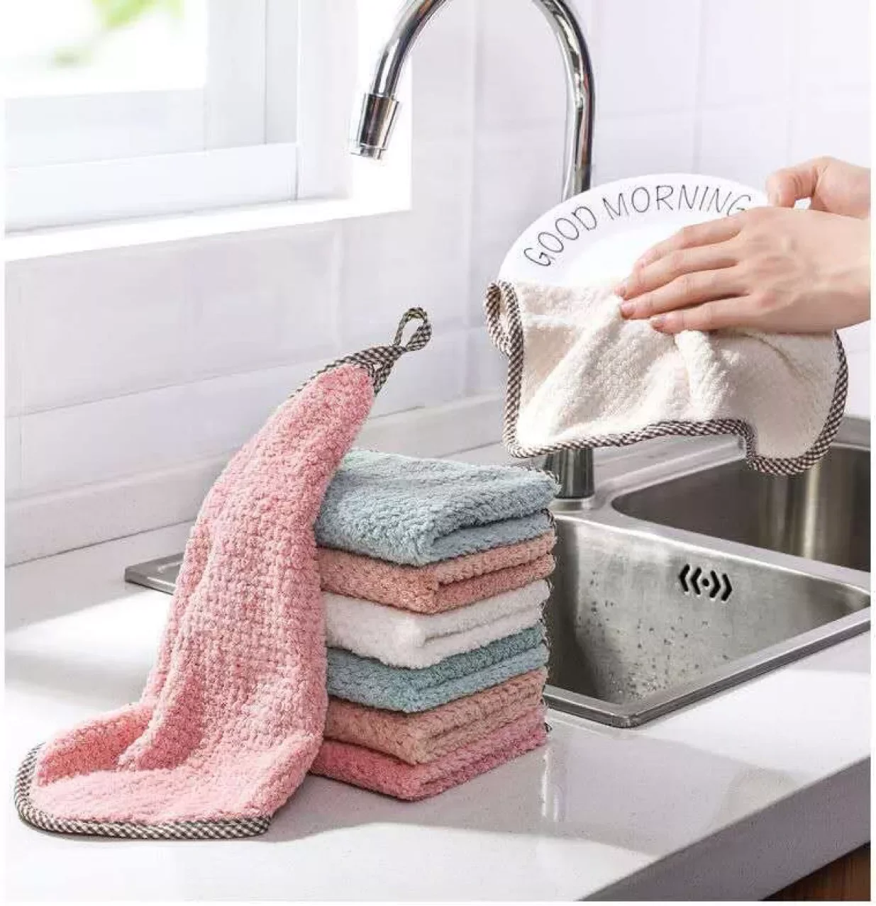 

3pc Super Absorbent Microfiber kitchen dish Cloth High-efficiency tableware Household Cleaning Towel kichen tools gadgets cosina
