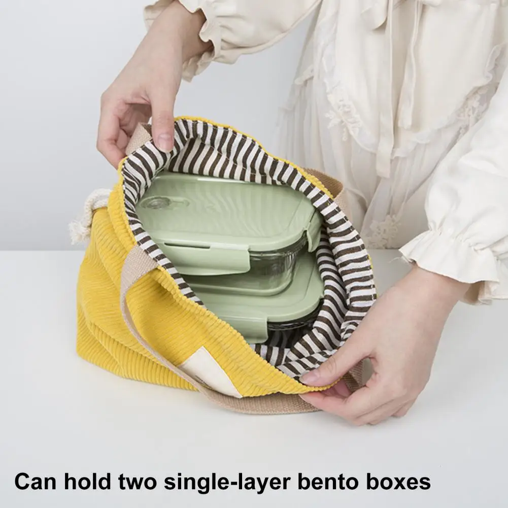 

Термоизолированная сумка для ланча, дизайнерская термоизолированная сумка на шнурке, Вельветовая пляжная сумка для пикника, легкая сумка д...