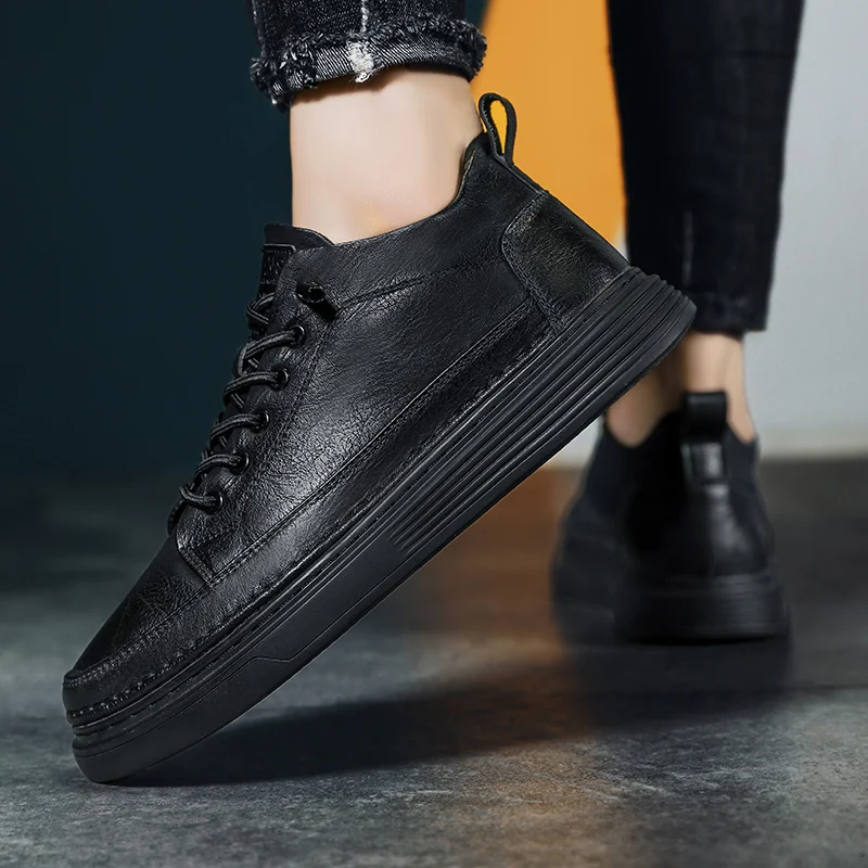 Лидер продаж Мужская молодежная повседневная обувь высокие ботинки для мужчин