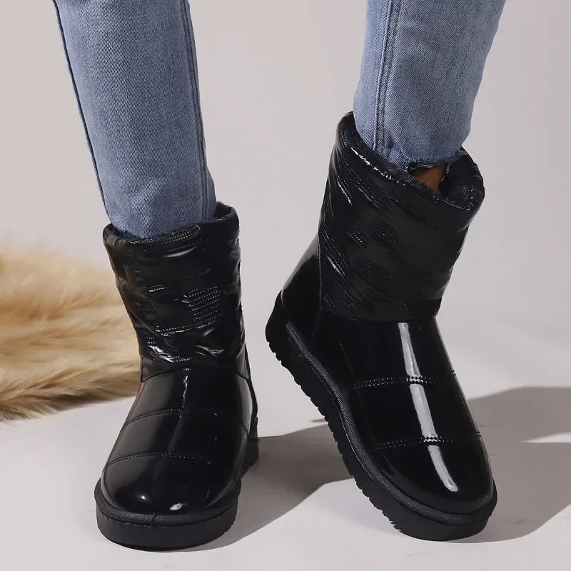 

Женские ботинки на толстой подошве, водонепроницаемые ботильоны на флисе, Размеры 35-41, для зимы, 2023