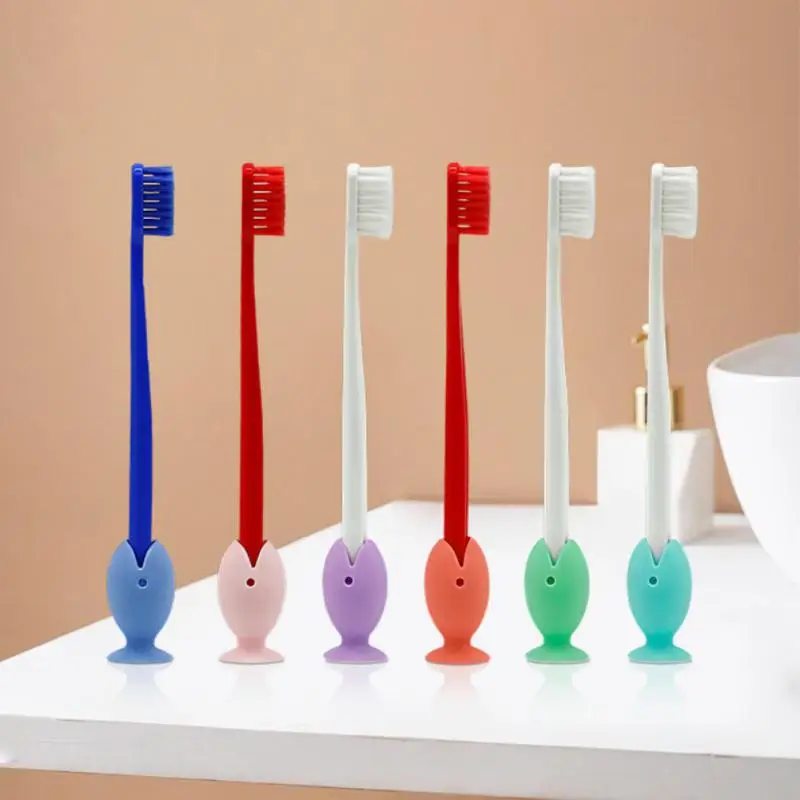 

Toothbrush Stand Waterproof Wall Sticker Smart Bathroom Toothbrush Holder Organizers Wall Toothbrush Holder Home Accessories