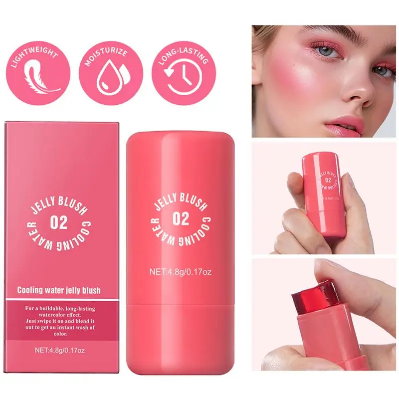 Молоко желе блестящие губы и щеки пятна тинт для щек встроенная Акварельная