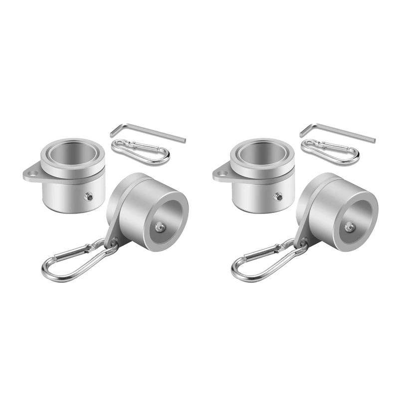 

4 Pcs Flag Pole Rings Anti Wrap Flag Pole Clips Swivels 360° Rotating Flagpole Flag Mounting Rings 1 Inch
