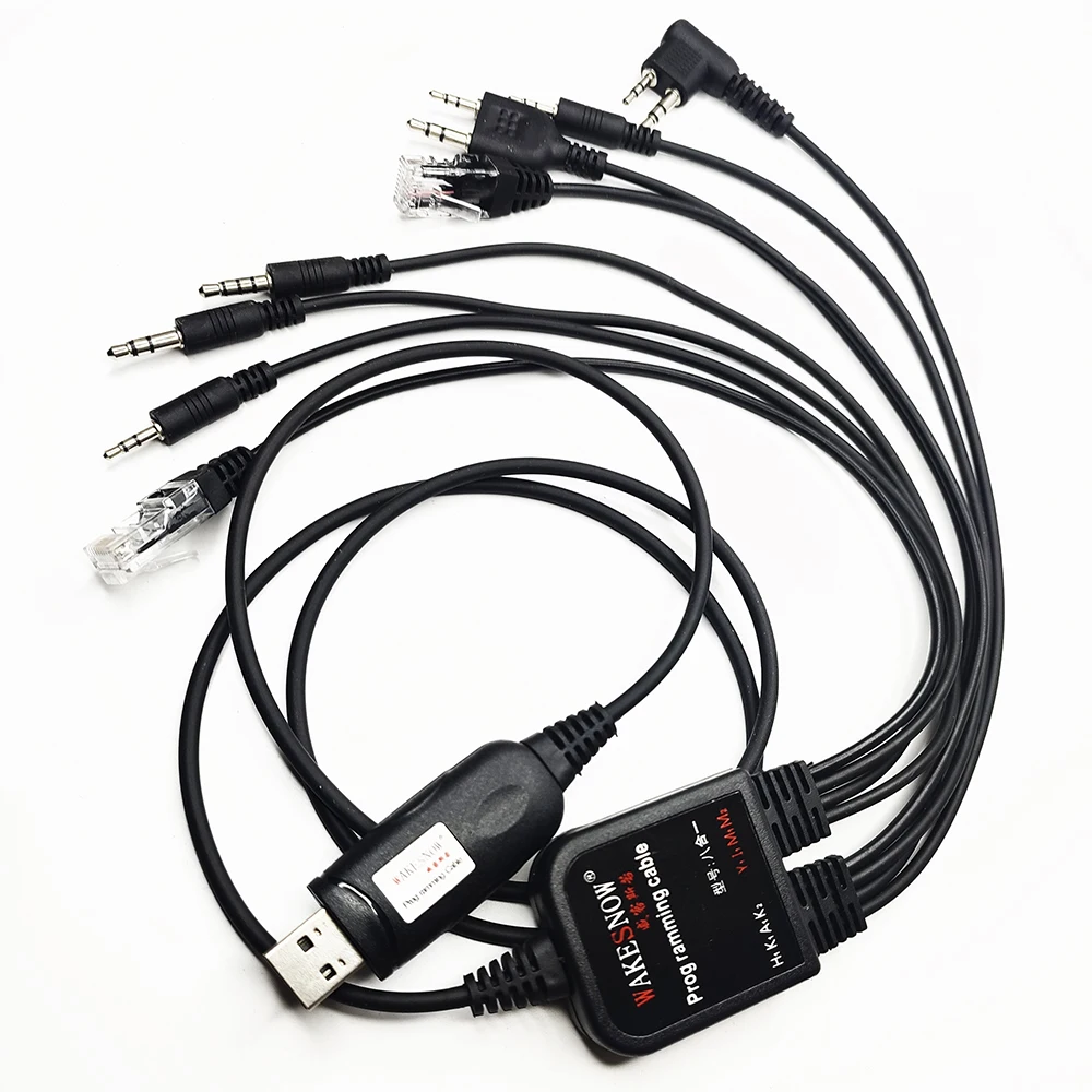Фото Универсальный многофункциональный USB-кабель для программирования 8 в 1, для рации Baofeng TYT Kenwood Yaesu HYT, двусторонние радиостанции №5