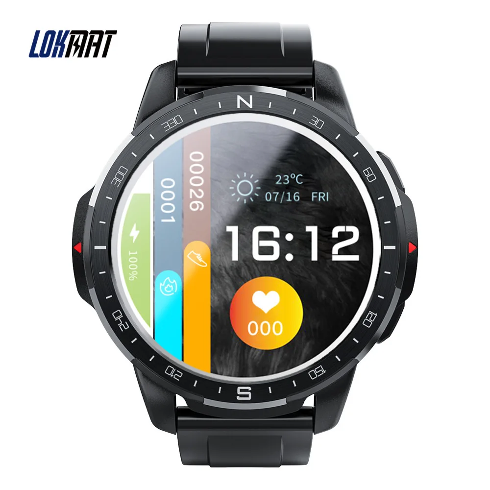 

LOKMAT APPLLP 7 Smart Watch Android 9.1 Dual System 4G Network Wifi GPS Fitness Tracker Men Heart Rate Smartwatches for Android