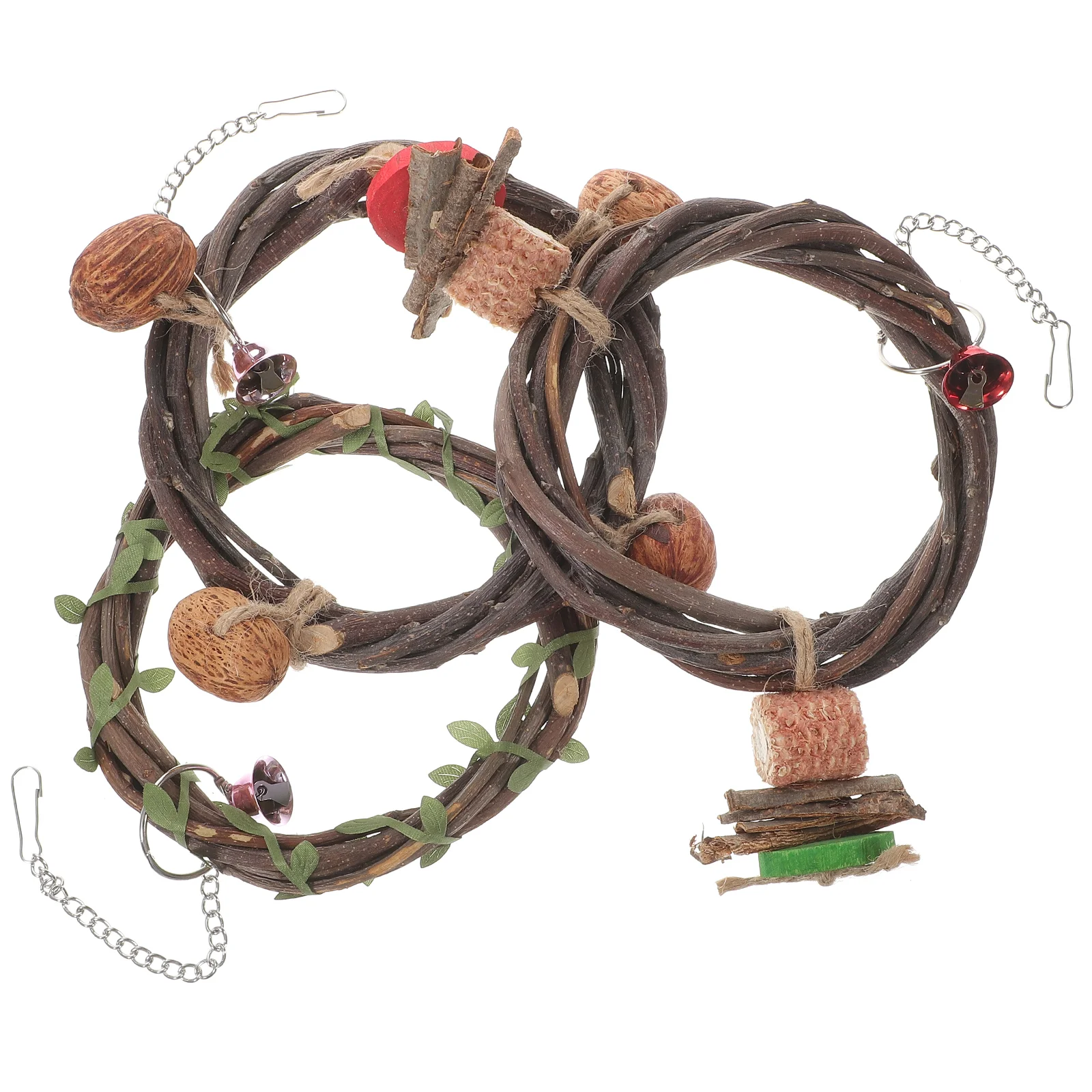 

3pcs Bird Swing Hanging Toy Climbing Bird Stand Parrot Hammock for Parakeet Parrot